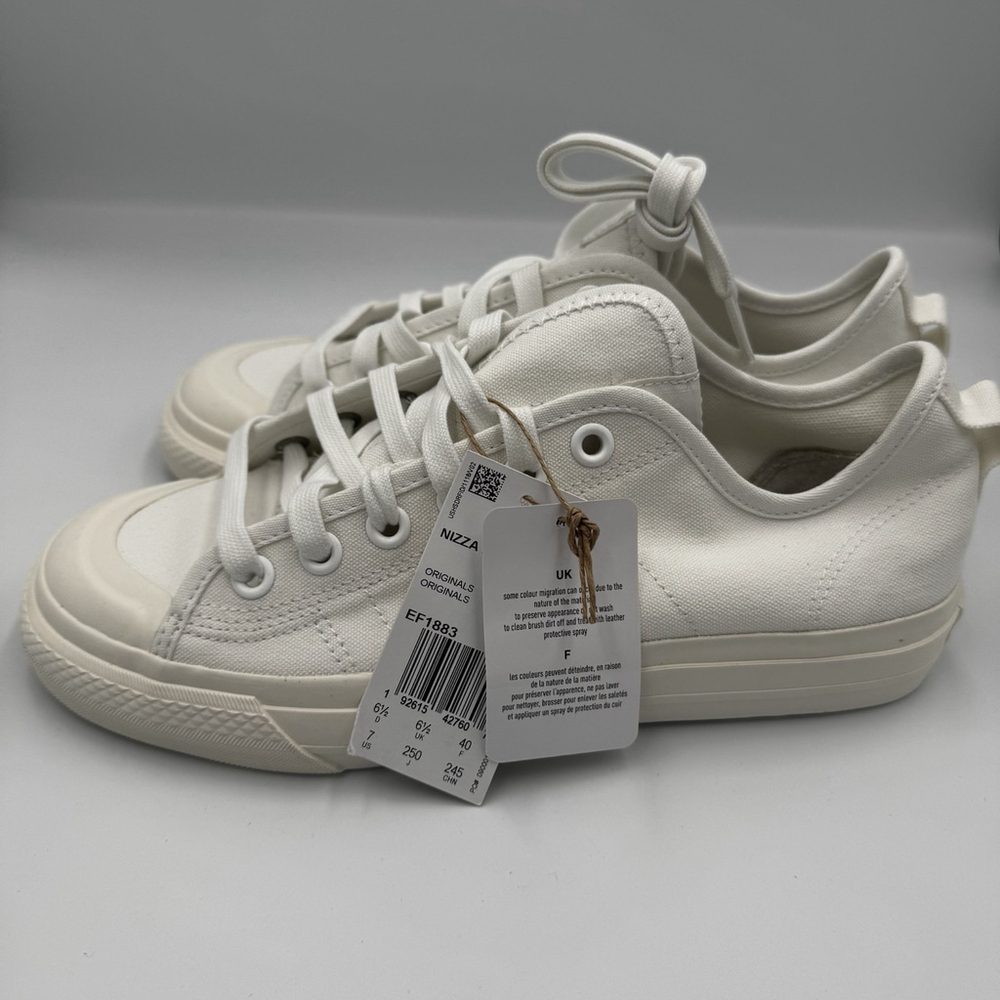 Adidas Nizza RF EF1883 Men’s Size 7 White Canvas Sneakers Originals New